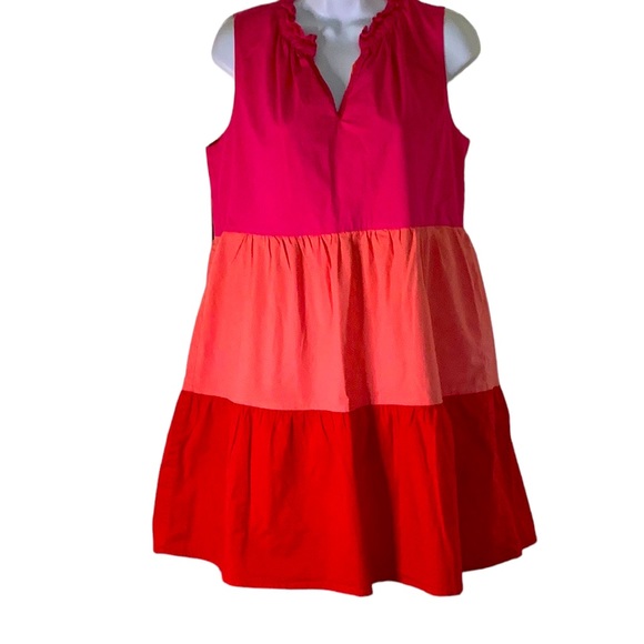 Gibson Dresses & Skirts - Gibson color “block” tiered ruffle dress.
